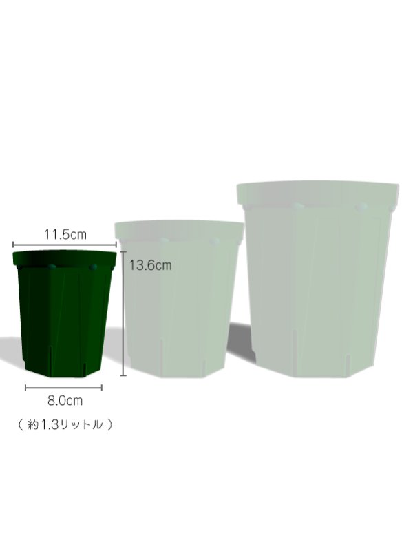 画像3: 乙庭愛用 スリット鉢 4号(12cm)ロングポット 5個セット (3)